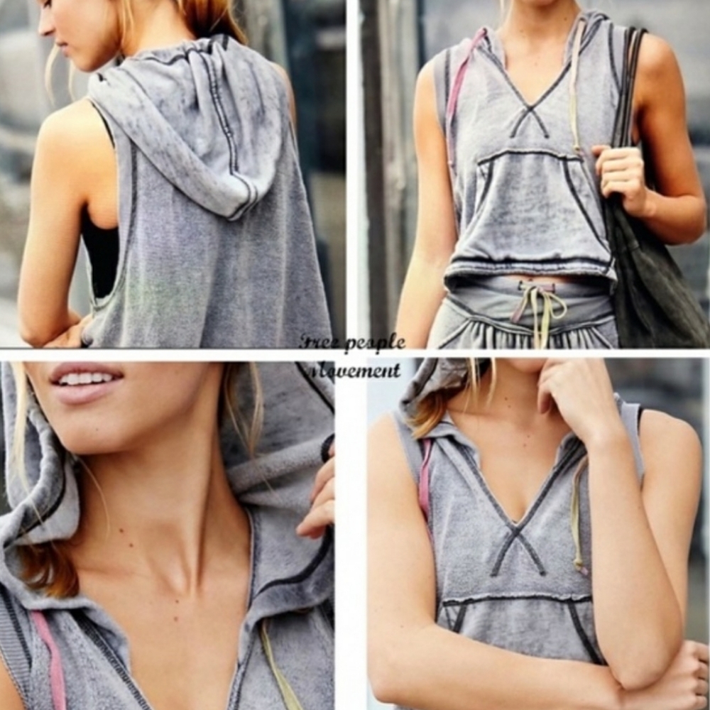 Free People Movement Sleeveless Hoodie XS Nwt